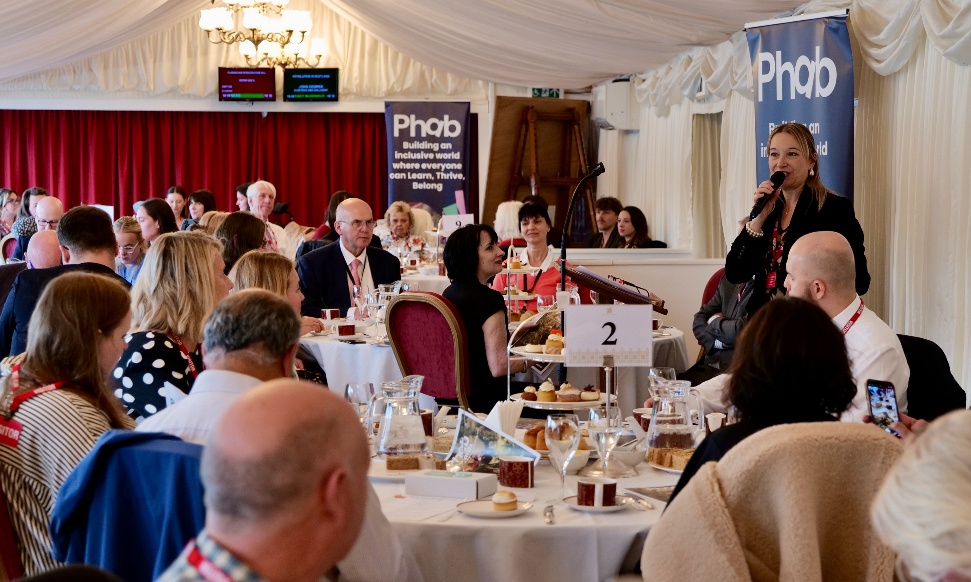 Phab’s Co CEO Dawn Vickers speaking during Phab’s 2025 Phab Awards Celebration at the House of Lords.