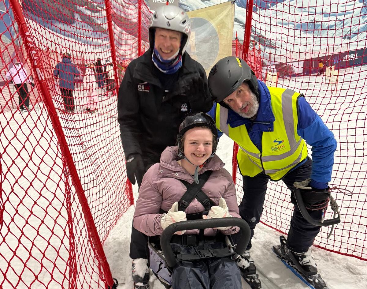 Phab members hit the slopes in sit-skis as the Phab Adventure Ski Day gets underway at The Snow Centre
